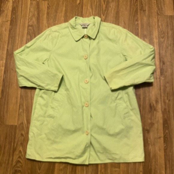 Vintage L.L. Bean Barn Chore Jacket‎ Women Large Neon Lined Canvas Hunting Field - Picture 1 of 6